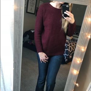 burgundy sweater